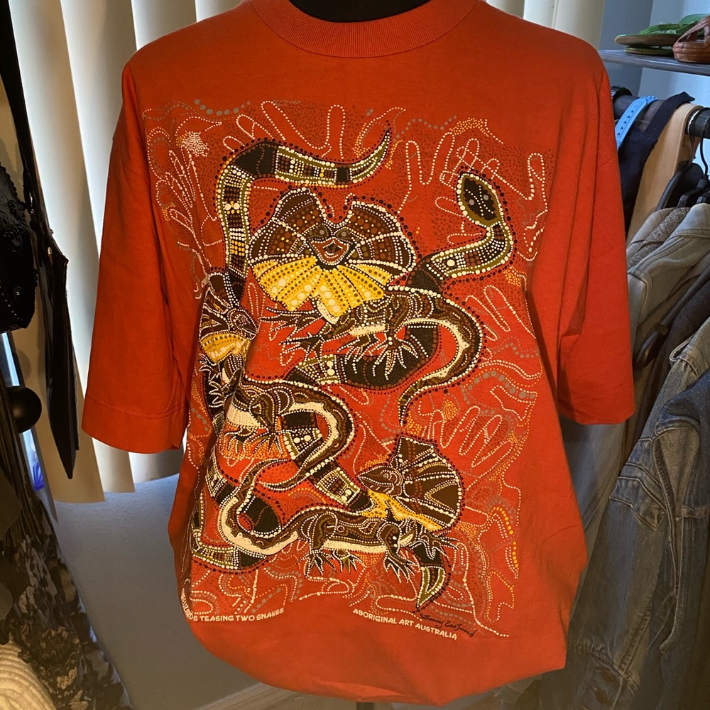 Three Lizards Teasing Two Snakes Artwork Embroide… - image 2